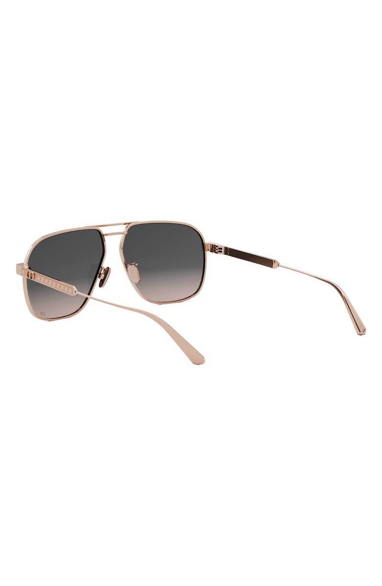 DIOR 'DiorCannage A3U 58mm Pilot Sunglasses, Alternate, color, Shiny Rose Gold / Smoke