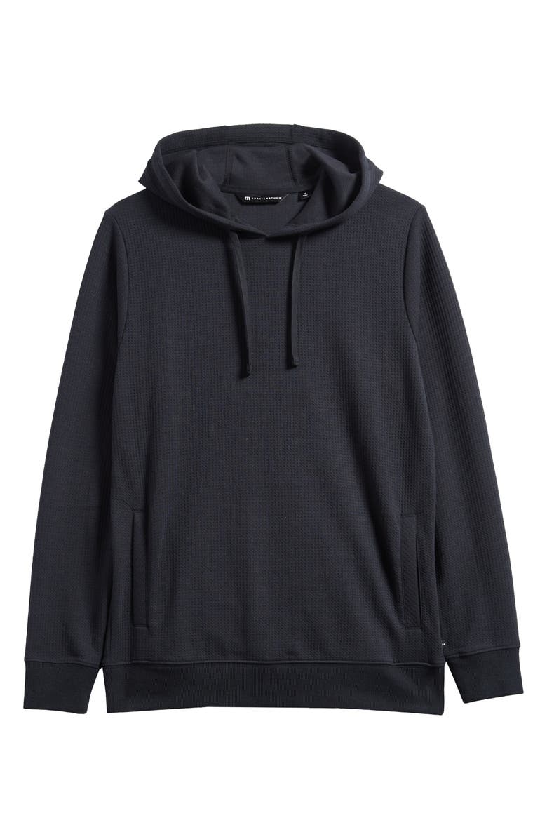 TravisMathew Cloud Waffle Knit Hoodie, Alternate, color, Black