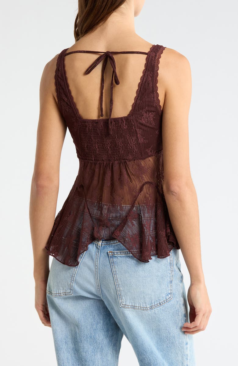 PacSun Romee Lace Tank, Alternate, color, Brown