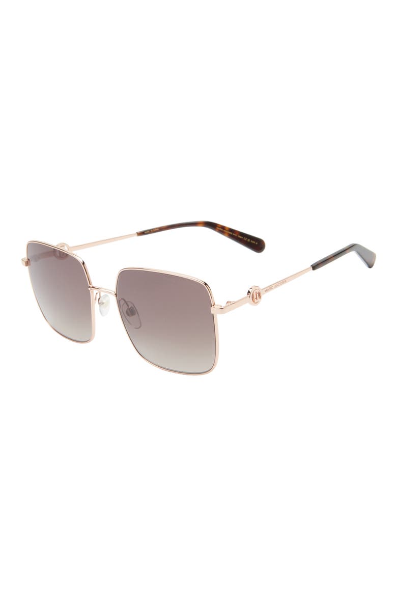 58mm Oversize Sunglasses, Alternate, color, GOLD HAVANA