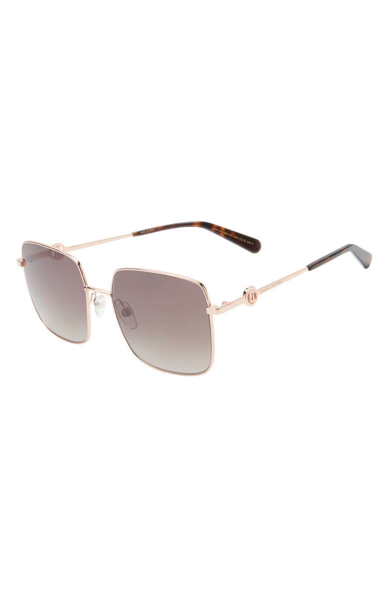 Marc Jacobs 58mm Oversize Sunglasses, Alternate, color, Gold Havana