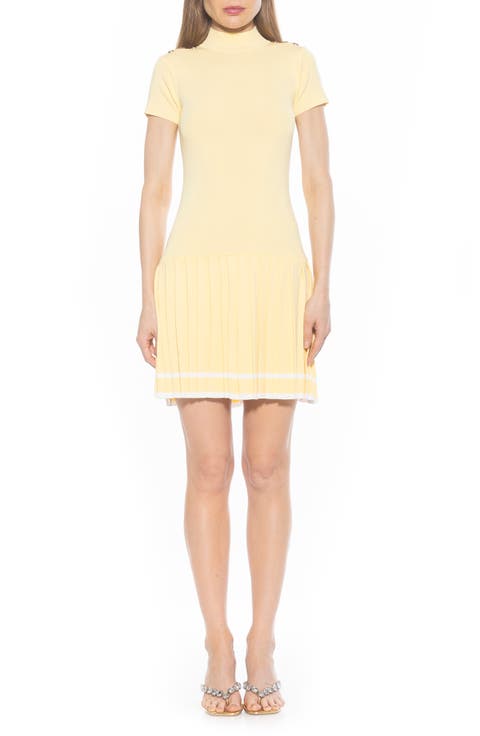 Devika Pleated Knit Dress