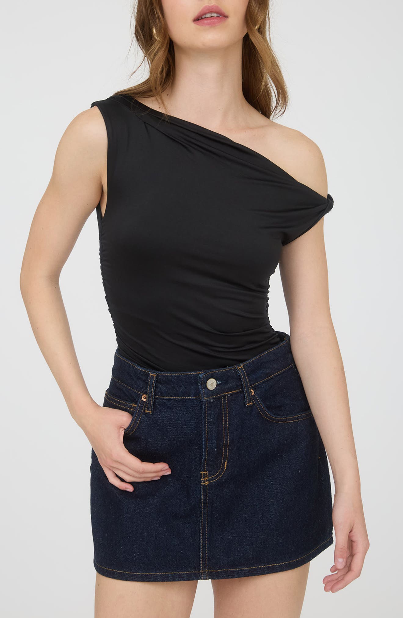Blu Pepper One-Shoulder Top