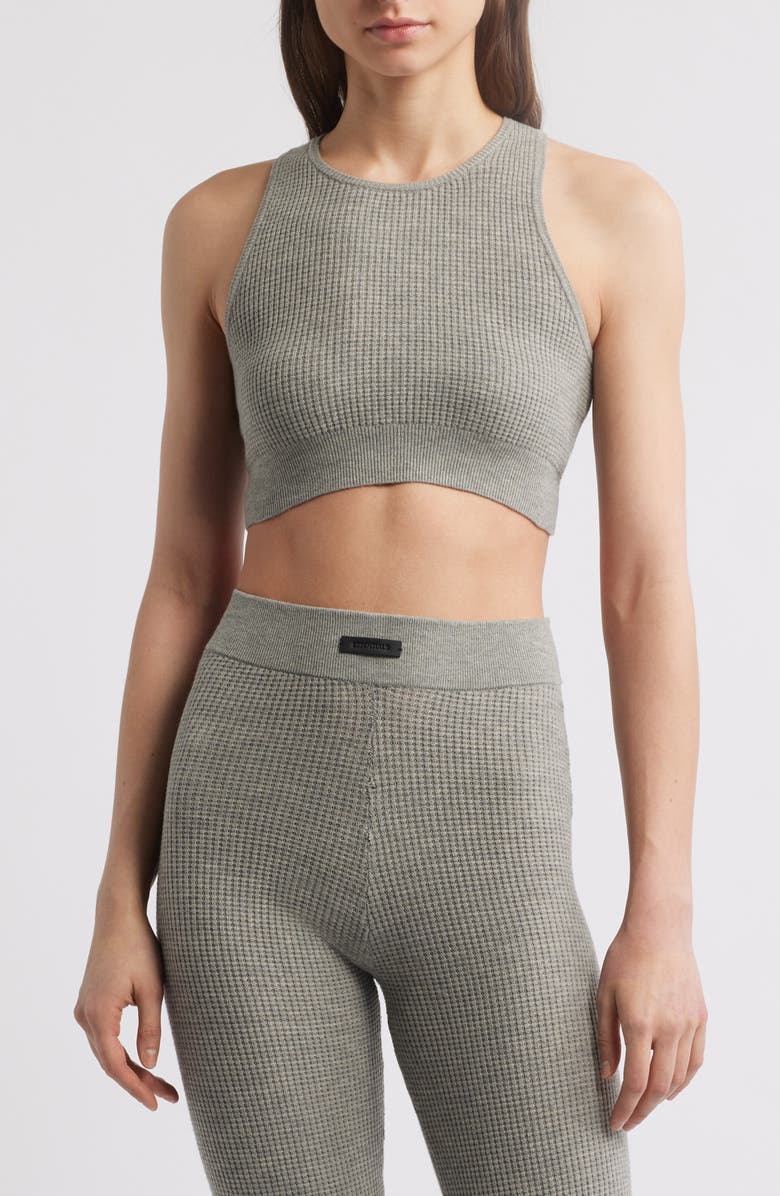 Fear of God Essentials Waffle Knit Crop Sport Tank, Main, color, 