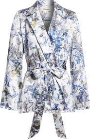 L'AGENCE Ciara Silk Wrap Jacket