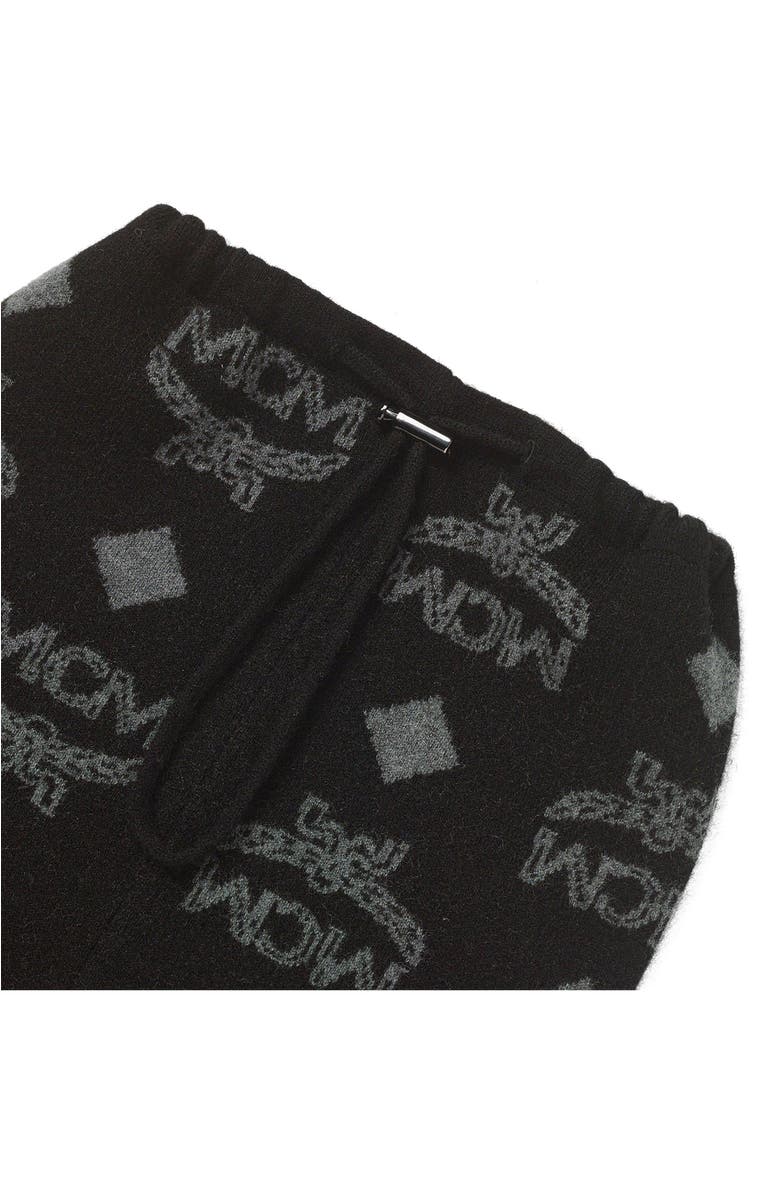 MCM Neck Warmer in Monogram Wool Jacquard, Alternate, color, Black