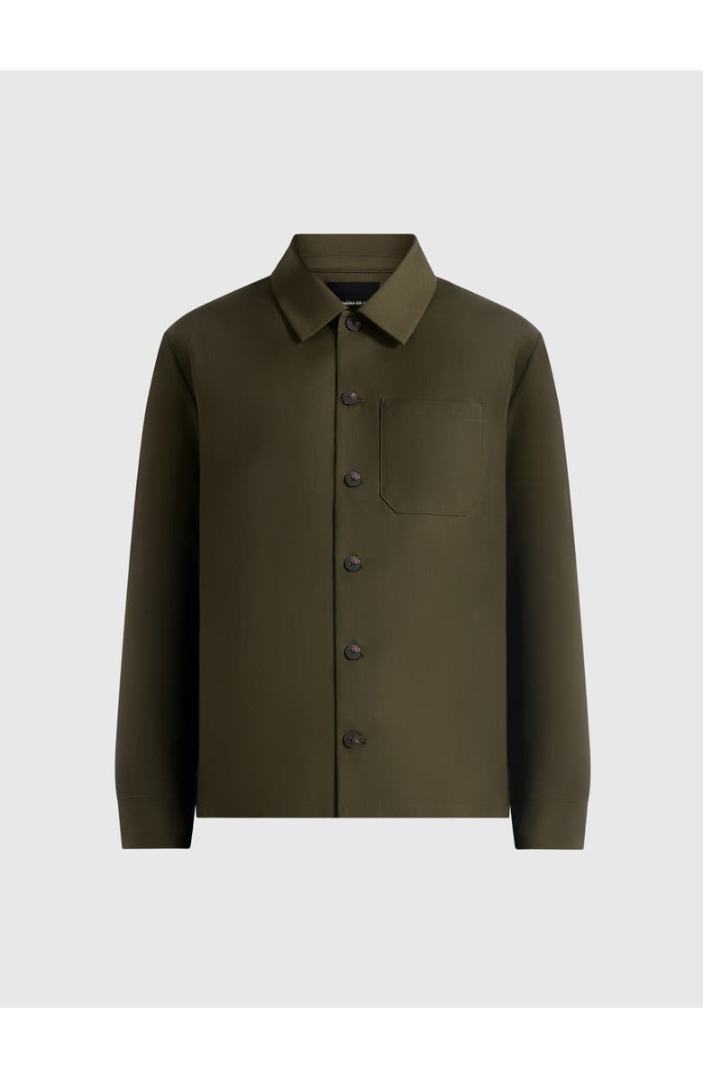 Manière De Voir Valentin Classic Long Sleeve Shirt, Alternate, color, Olive