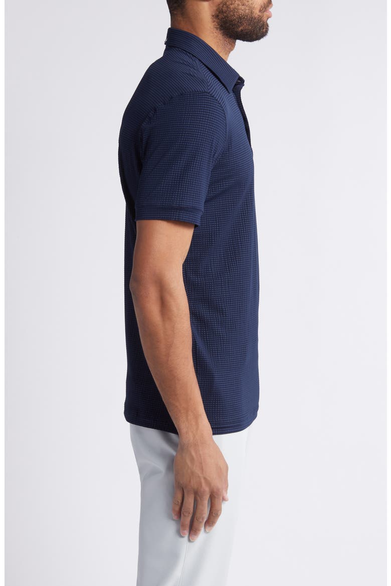 Copa Trim Fit Stripe Performance Polo, Alternate, color, NAVY SOLID
