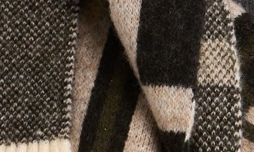 Cole Haan Plaid Cuff Scarf In Black