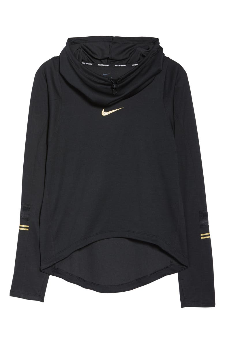 Nike Glam Midlayer Funnel Neck Hoodie, Alternate, color,