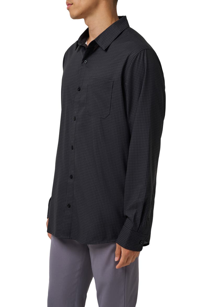 Techwoven Long Sleeve Button-Up Shirt, Alternate, color, BLACK