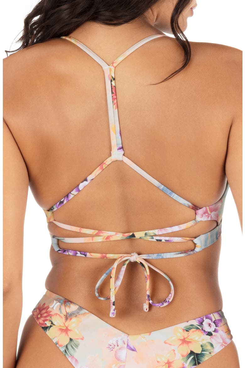 Scenic Sunset Racerback Bikini Top, Alternate, color, SHELL PINK MULTI
