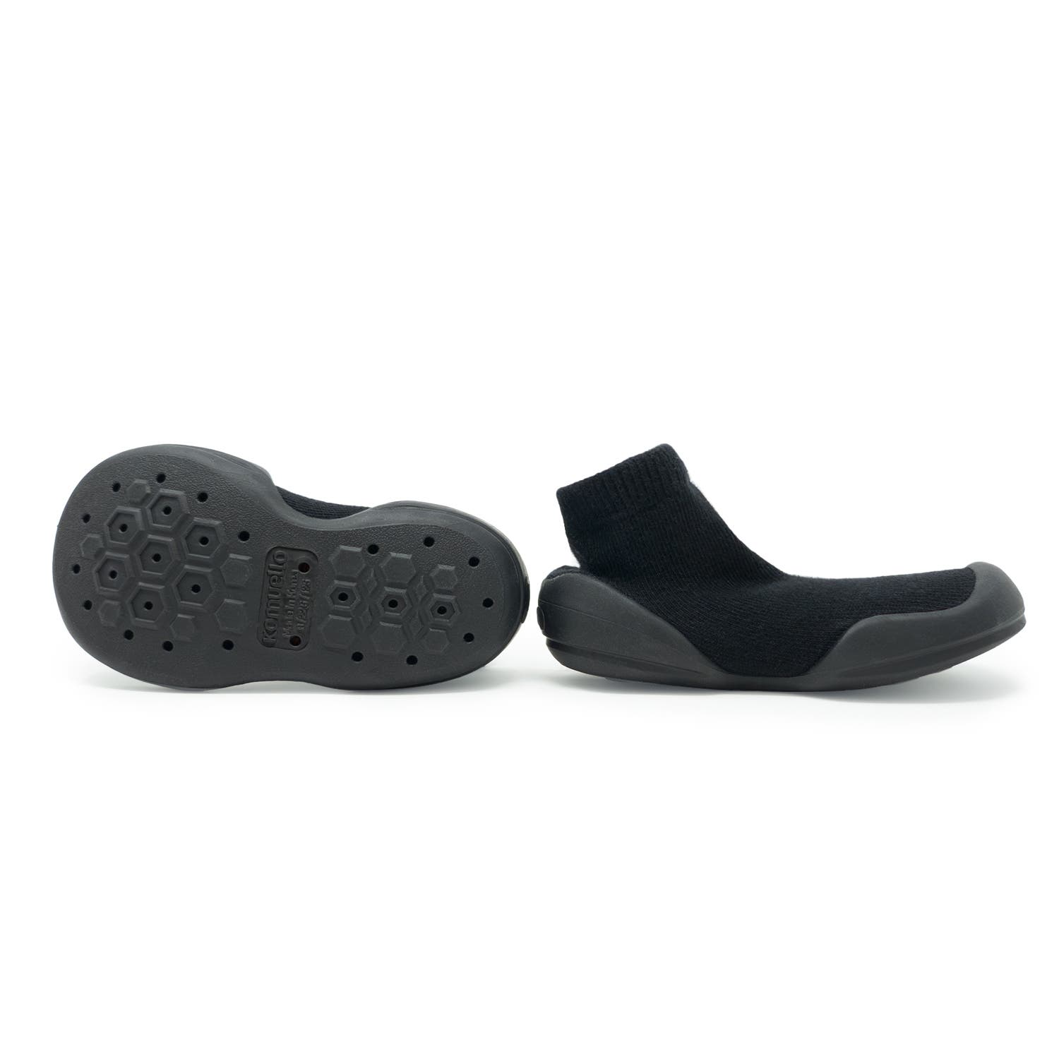 Komuello Toddler Sock Shoes Simple - Brick, Alternate, color, Black
