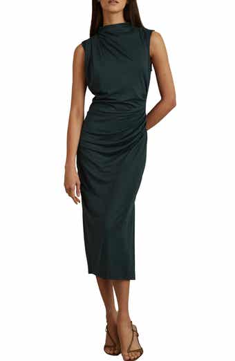 Beau Ruched Sheath Midi Dress