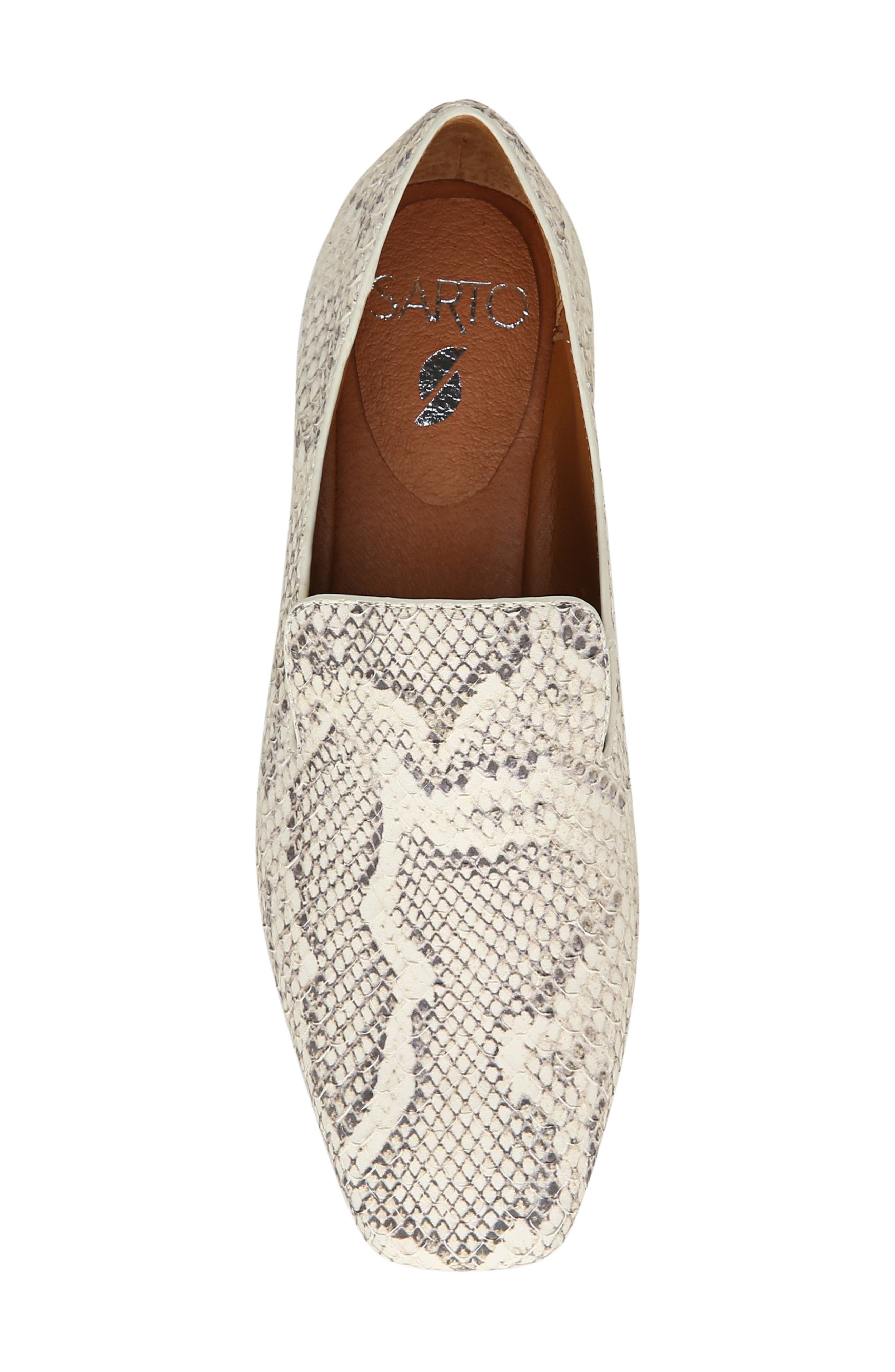 SARTO by Franco Sarto Faith Square Toe Loafer, Alternate, color, SNAKE PRINT LEATHER