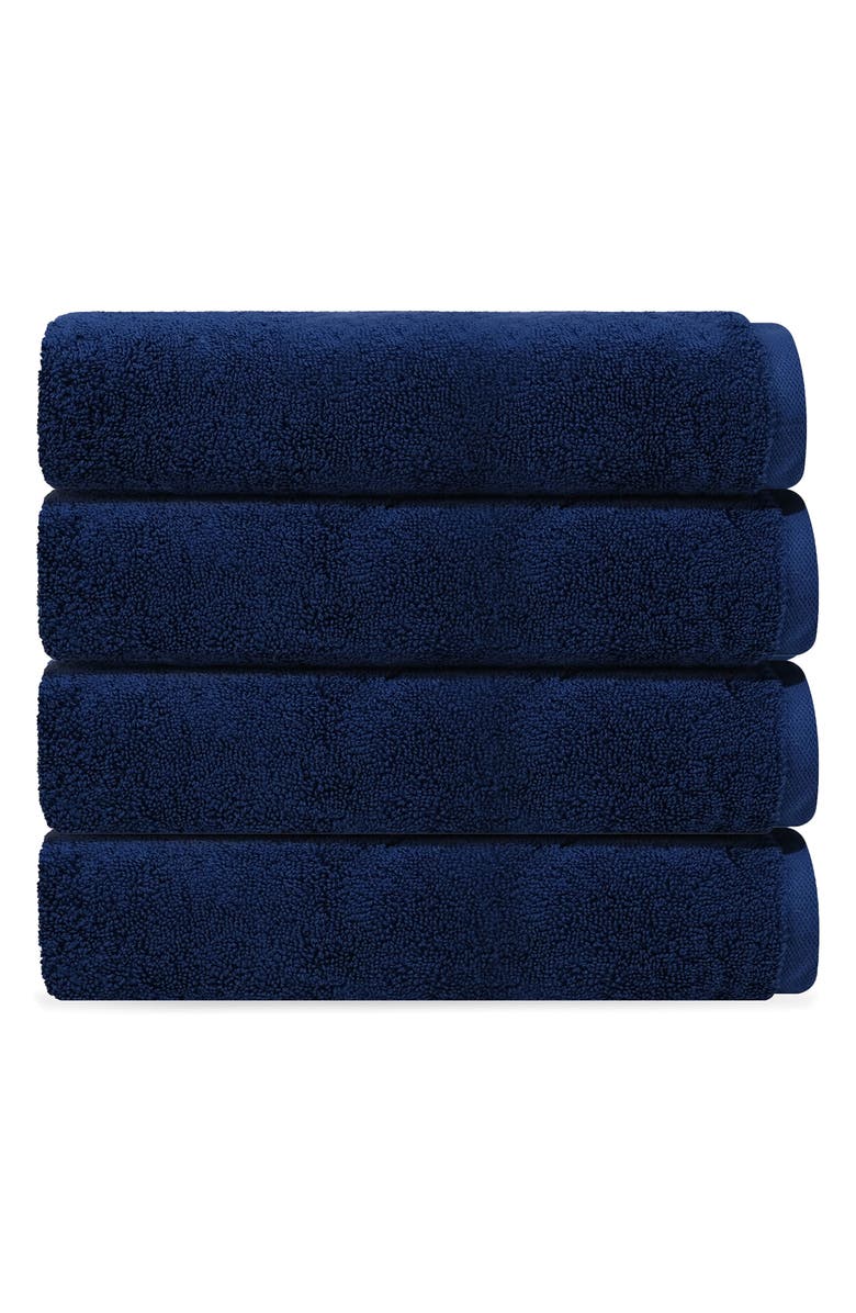 DePera Puresoft 4-Piece Turkish Cotton Towels Set, Main, color, Navy