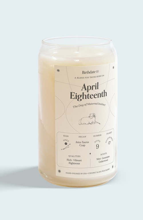 Birthdate Co. The April Birthday Candle In April 18th