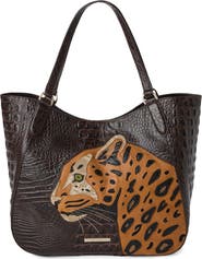 Brahmin Aliza Croc Embossed Leather Tote