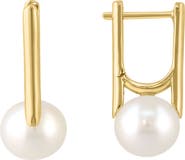EFFY Imitation Pearl Huggie Hoop Earrings