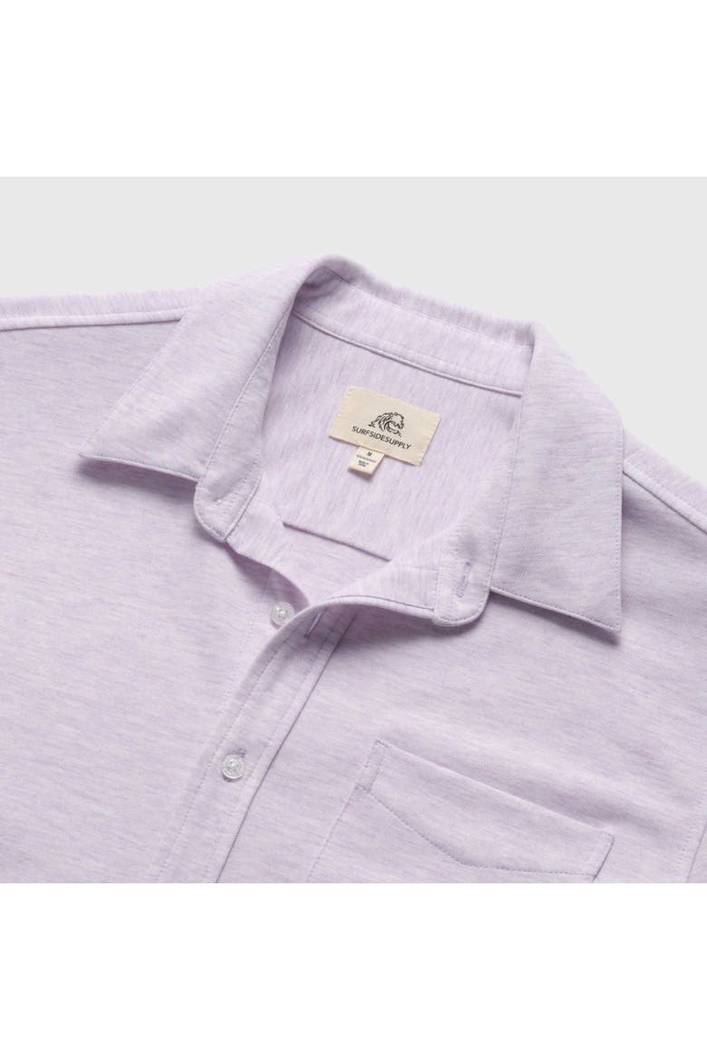 Tony Pique Knit Shirt, Alternate, color, Purple Heather