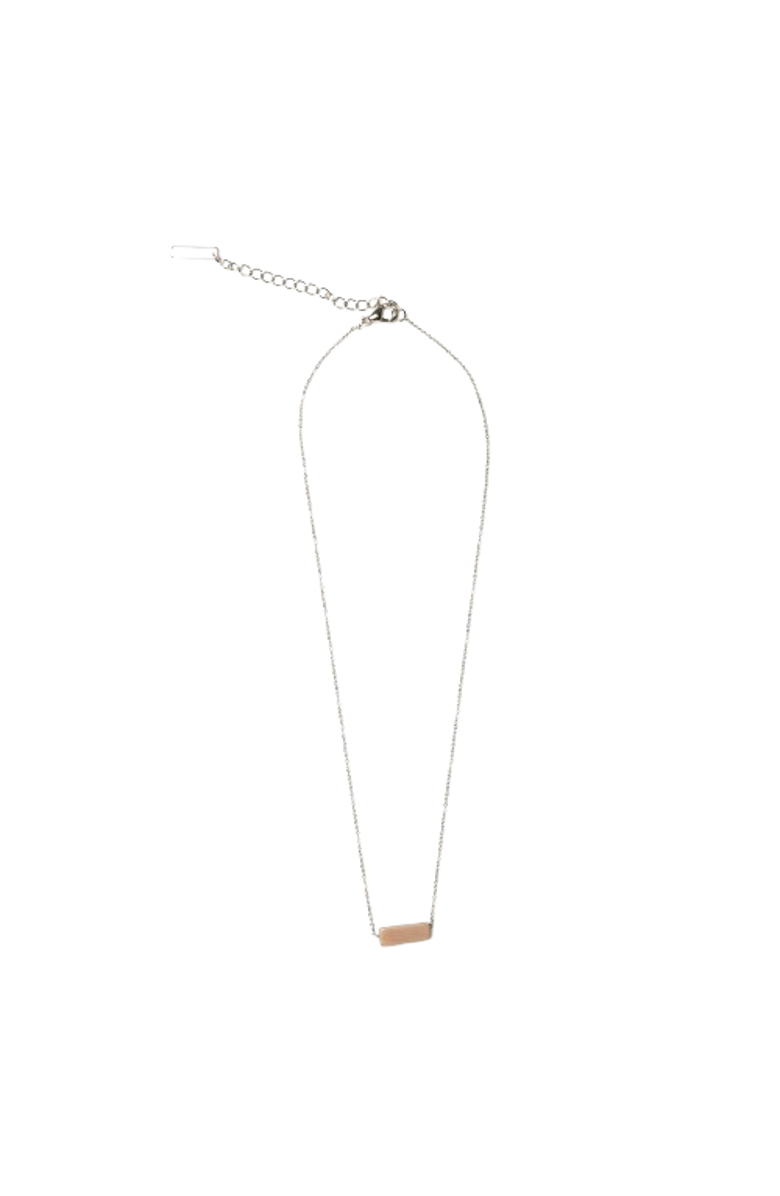 Totalee Gift You're a Gem Necklace, Pink Burnished Brass Pink, Alternate, color, Metallic Silver