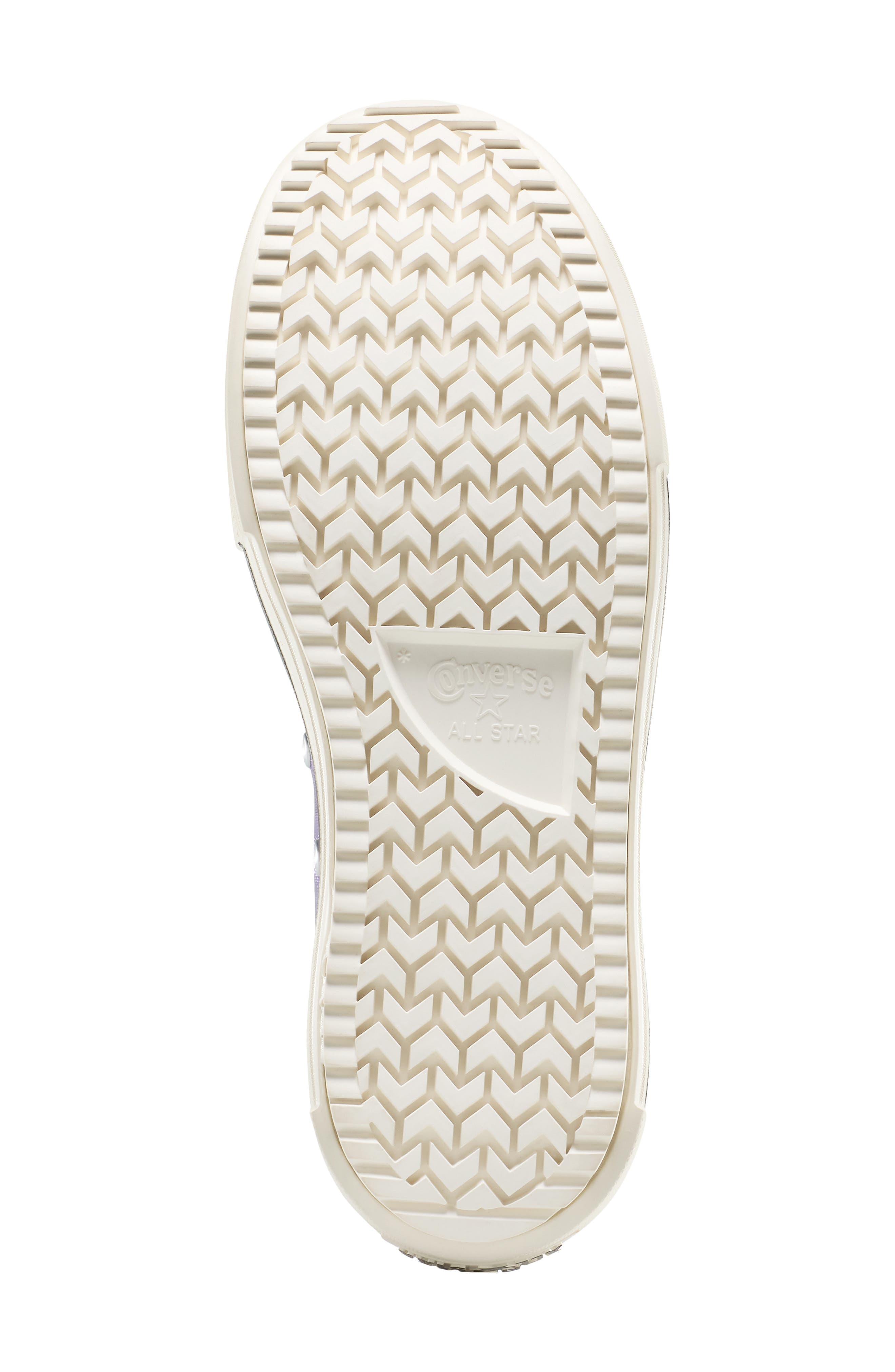 Converse Gender Inclusive Chuck Taylor<sup>®</sup> All Star<sup>®</sup> Double Stack High Top Sneaker, Alternate, color, Light Purple/ Egret/ Black