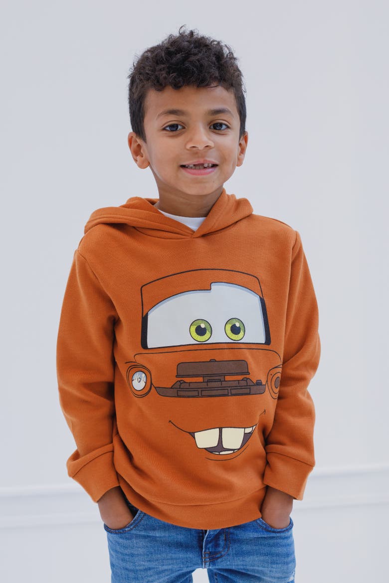 Cars Fleece Hoodie, Alternate, color, Tow Mater Brown