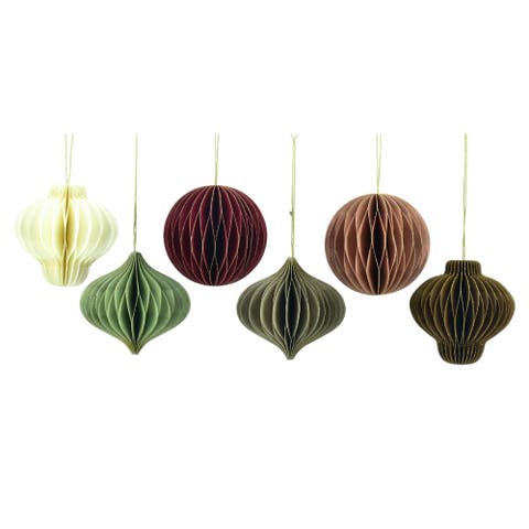 Mini Paper Honeycomb Assorted Ornament