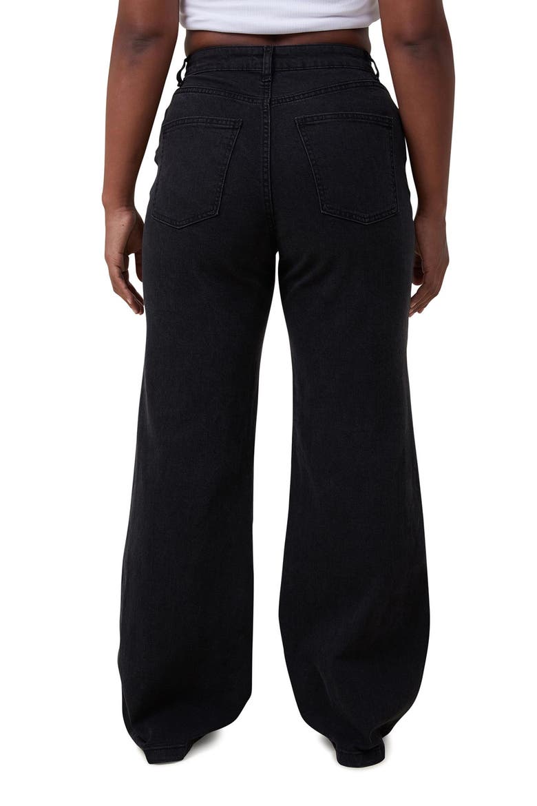 Women's Curvy Stretch Wide Jean, Alternate, color, GRAPHITE BLACK