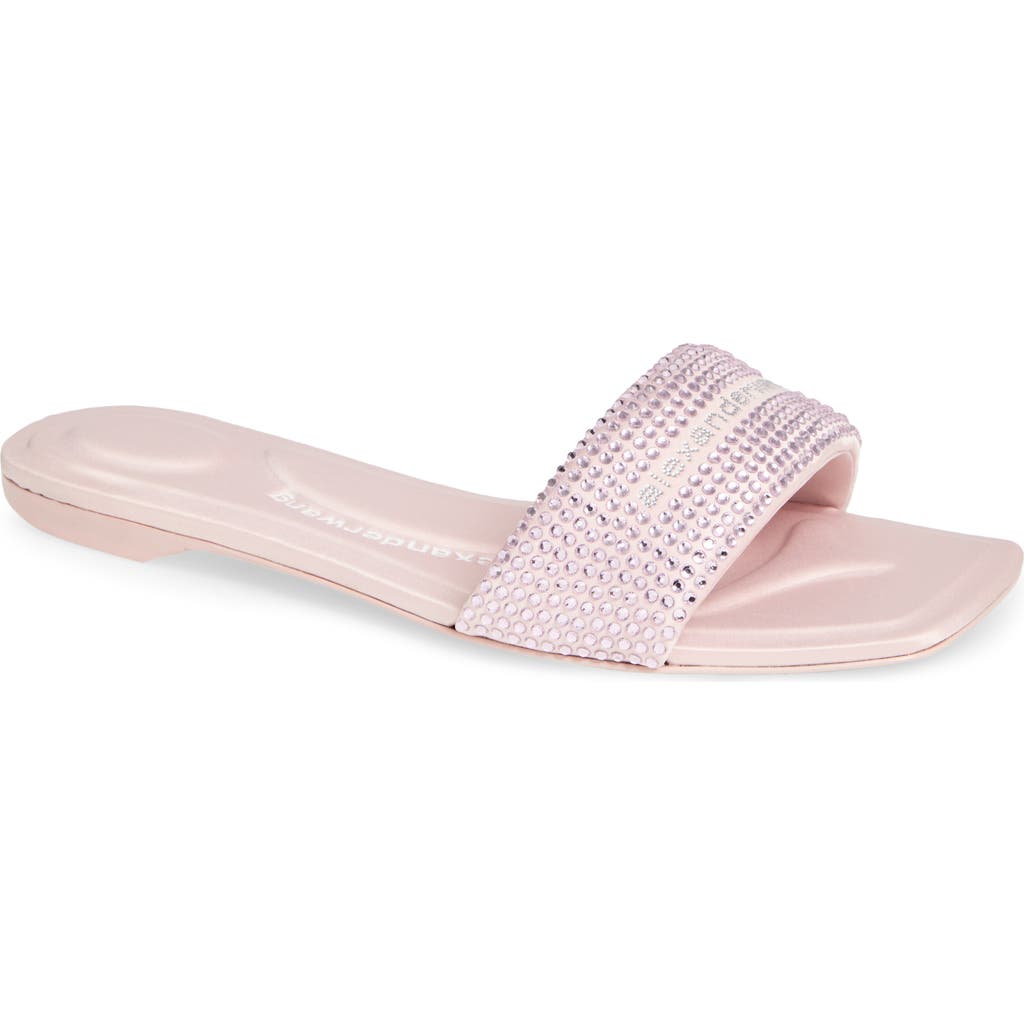 Alexander Wang Vy Crystal Embellished Slide Sandal In Pink