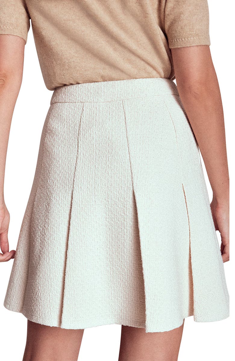 Boden Pleated Miniskirt, Alternate, color, White