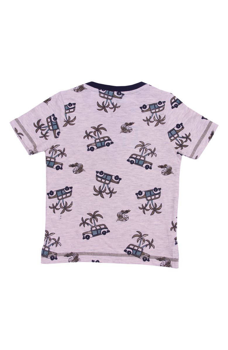 Bear Camp Kids' Retro Car Print Pocket Henley Graphic Tee, Alternate, color,