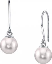The Pearl Source White Akoya Pearl Linda Earrings