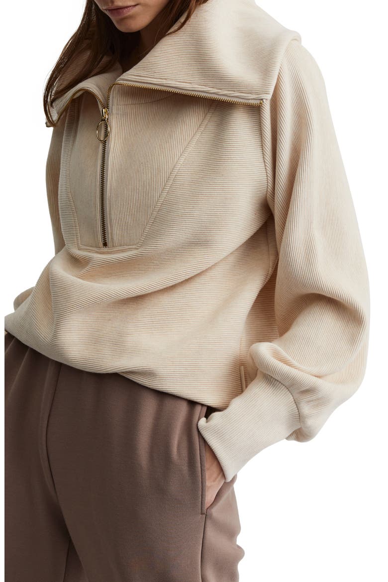 Vine Ottoman Half Zip Pullover, Alternate, color, OATMEAL MARL