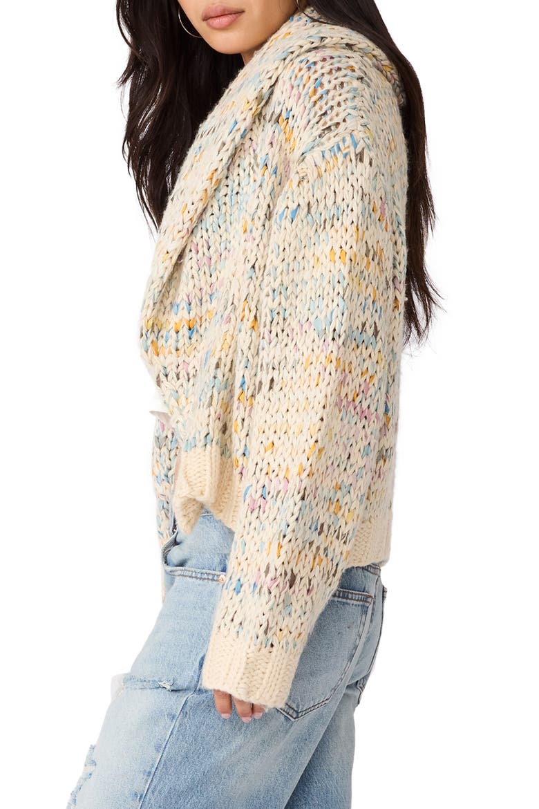 Enid Marled Shawl Collar Cardigan, Alternate, color, MULTI