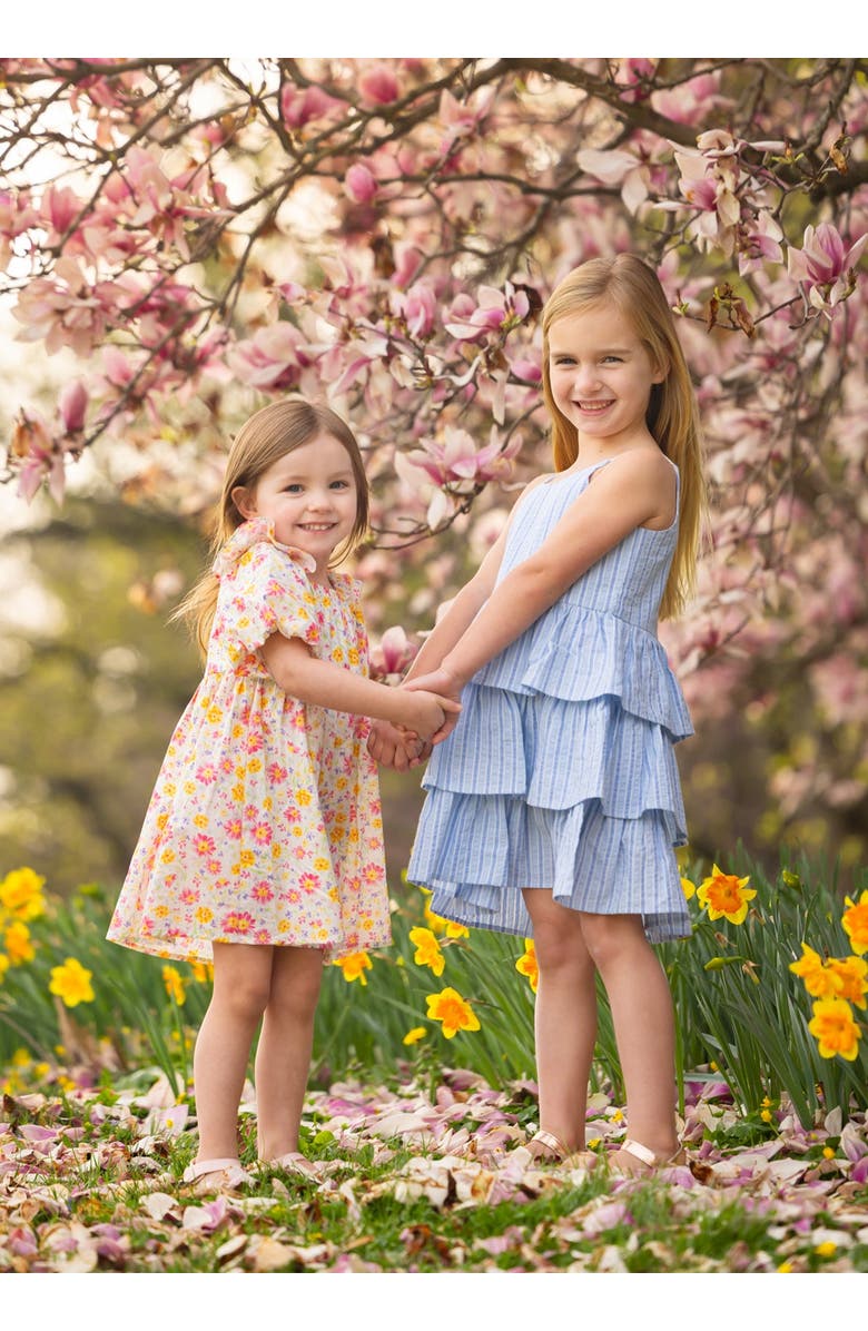 Mabel + Honey Petal Party Short Bubble Sleeve Dress, Alternate, color, Pink