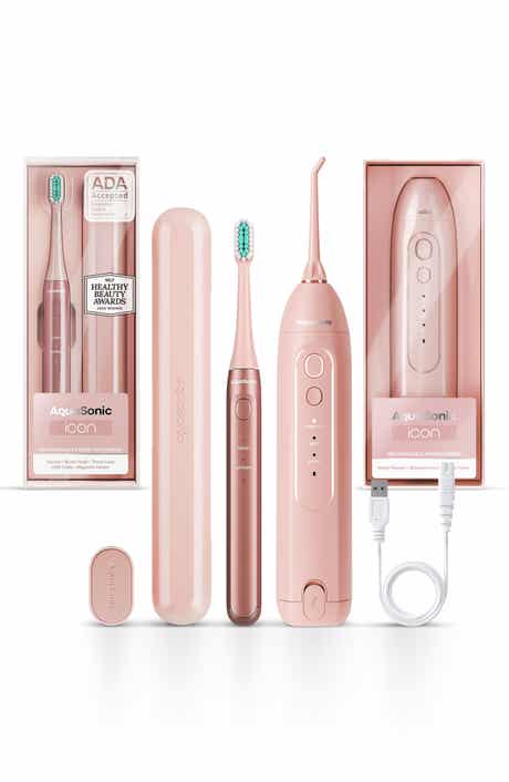 AQUASONIC Icon Toothbrush & Water Flosser Bundle Set