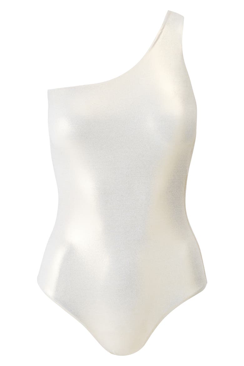 Madrid Metallic Lamé One-Piece Swimsuit, Alternate, color, GOLD