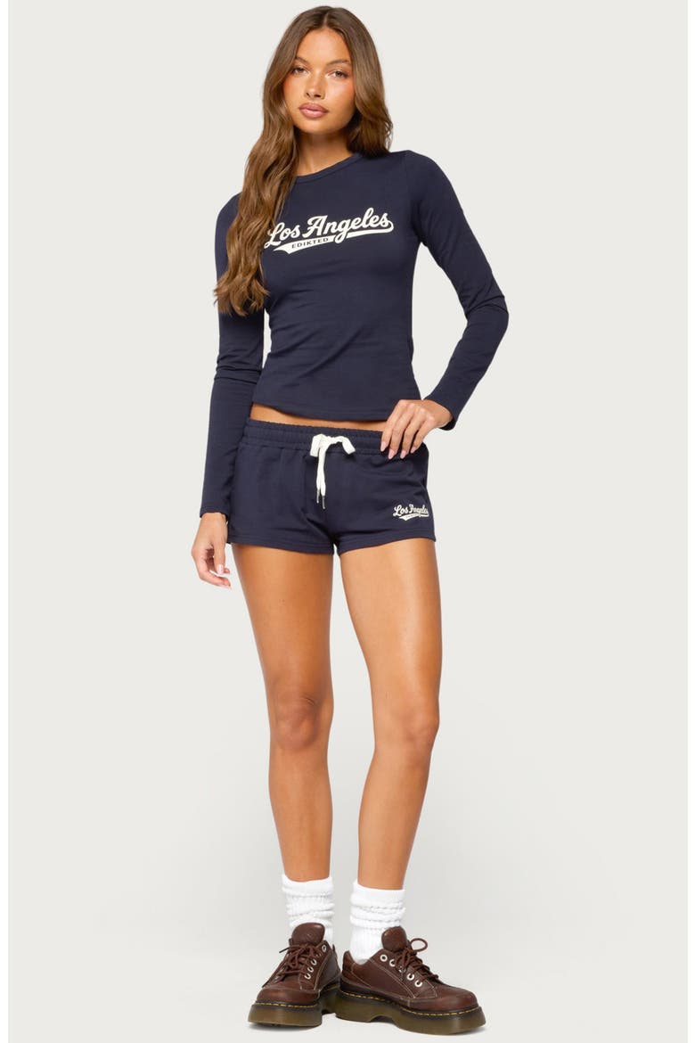 Cali Graphic Long Sleeve T-Shirt, Alternate, color, NAVY