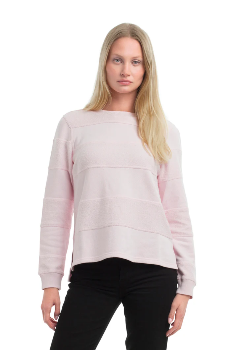 WILT Clothing Striped Sweatshirt, Main, color, Pinkaboo