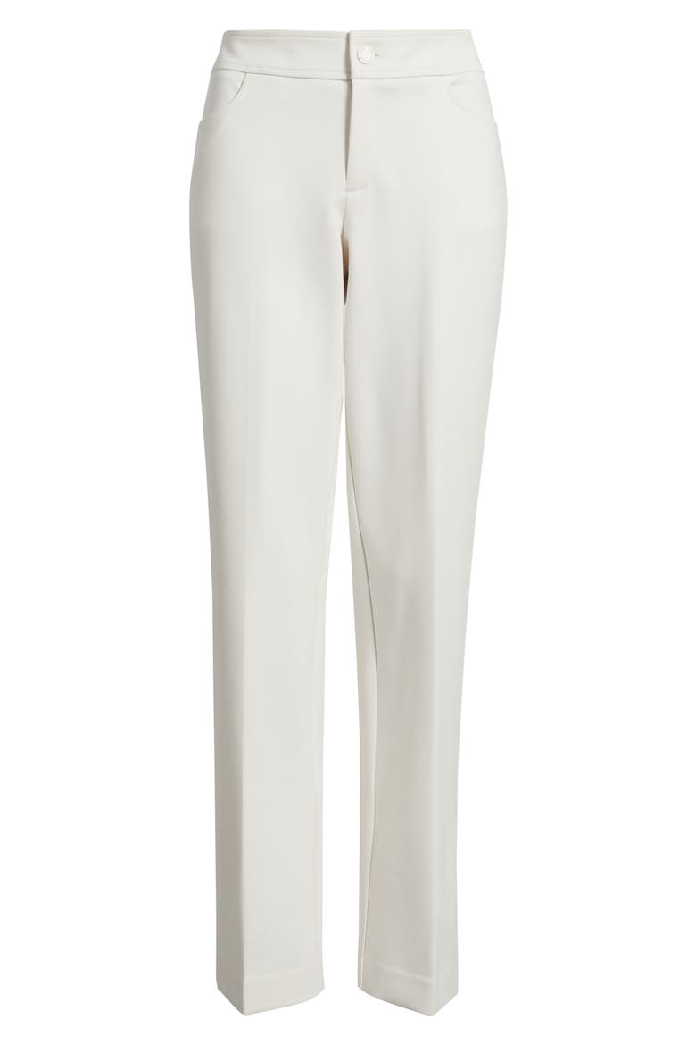 Flat Front Straight Leg Pants, Alternate, color, WHITE DOVE