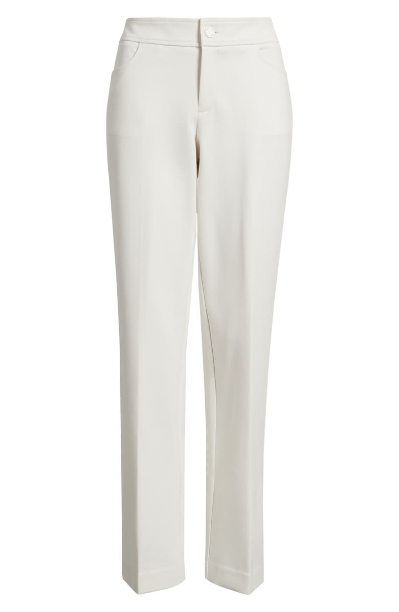 Anne Klein Flat Front Straight Leg Pants, Alternate, color, White Dove