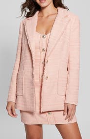 GUESS Tosca Metallic Tweed Blazer