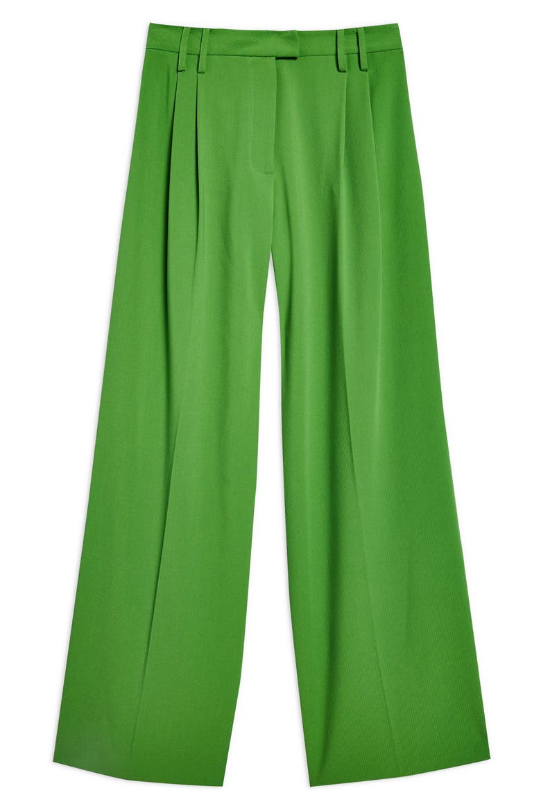Wide Leg Suit Trousers, Alternate, color, GREEN