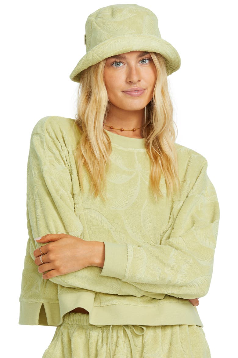 Jacquard Beach Bucket Hat, Alternate, color, WASABI