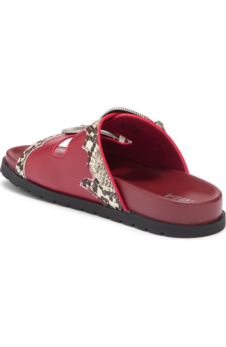 MIA Tibby Slide Sandal, Alternate, color, Red/ Beige Multi Snake