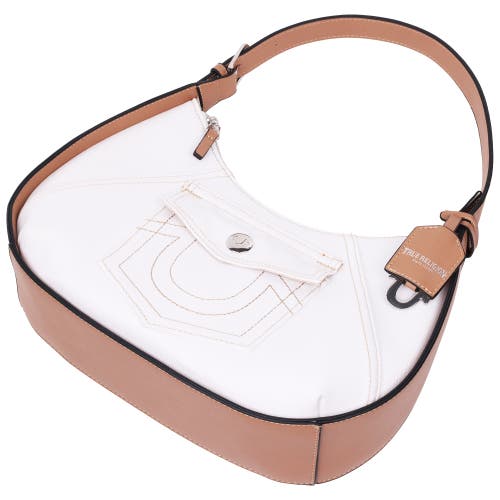 True Religion Horseshoe Pocket Medium Hobo In White