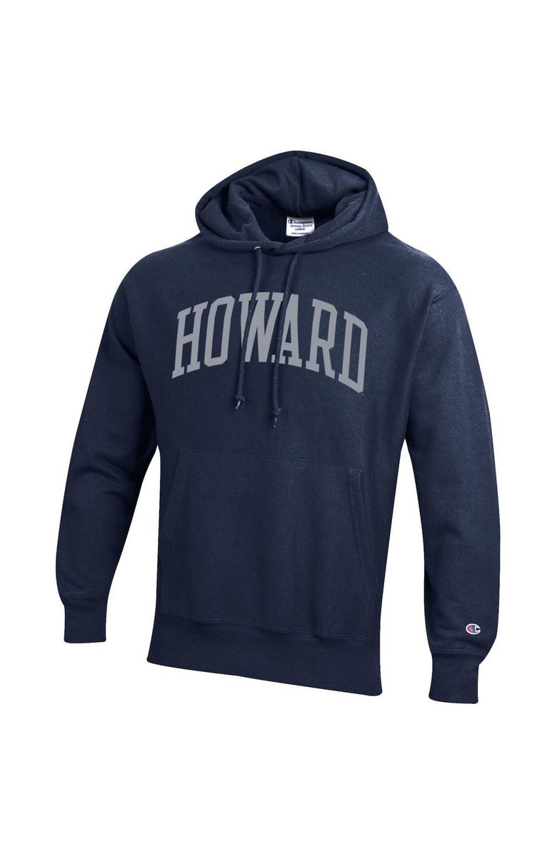 Champion Men's Champion Navy Howard Bison Tall Arch Pullover Hoodie, Alternate, color,