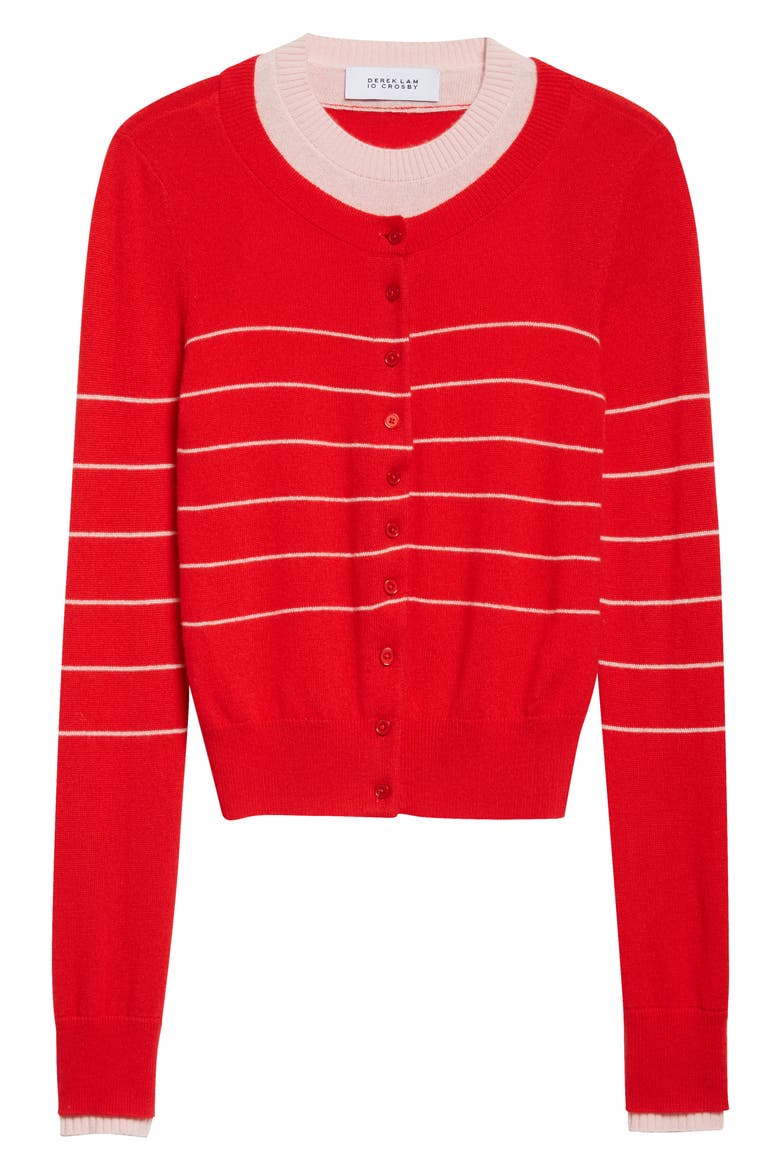 Vernon Wool & Cashmere Twinset, Alternate, color, ROUGE