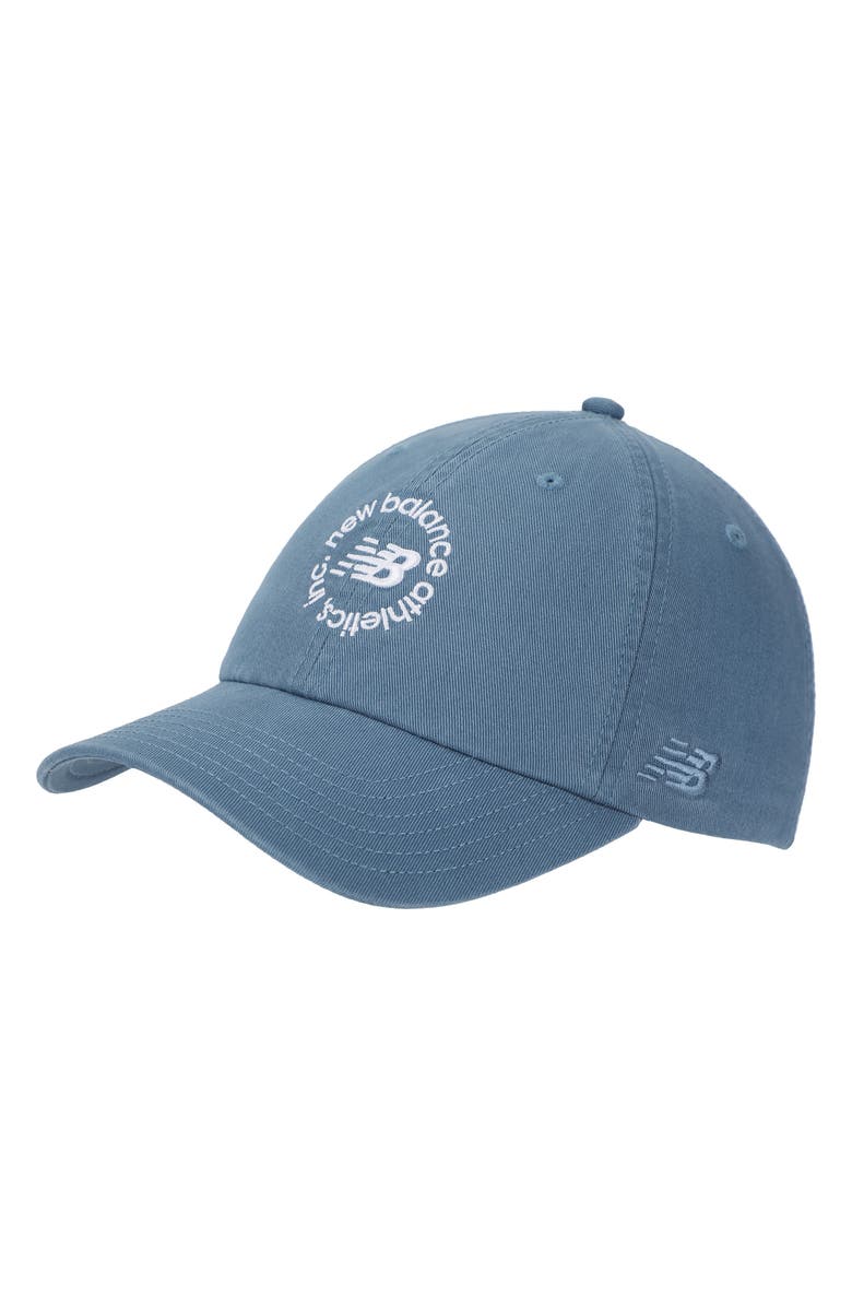 New Balance 6-Panel Circle Graphic Adjustable Baseball Cap, Main, color, 